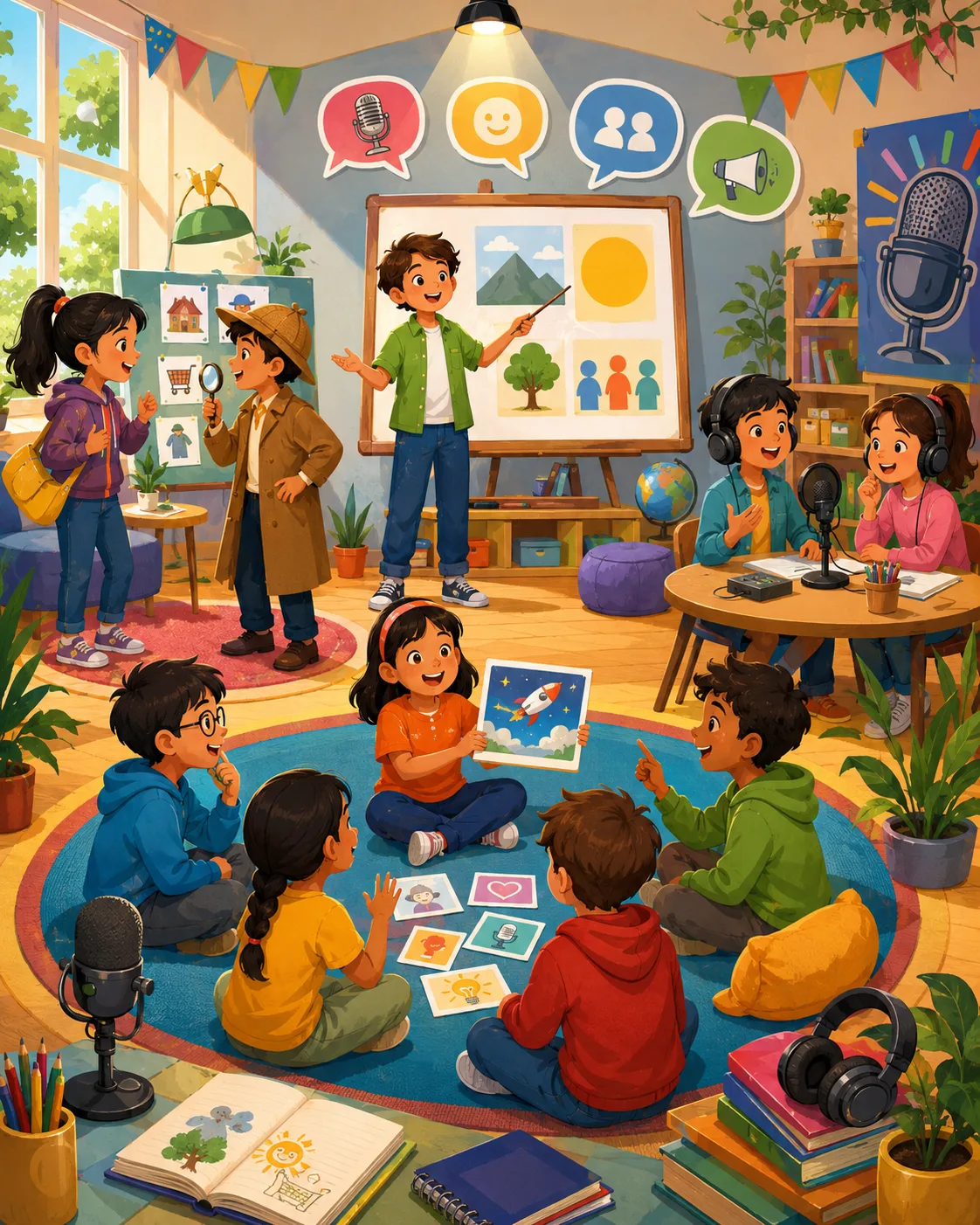 Children presenting together